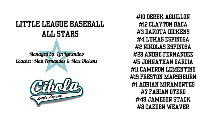 Congratulations to our All Star Teams!