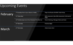 Upcoming Event Schedule